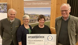 Spendenübergabe ans Oberland Hospiz: (v.l.) Karl Josef Deisler, Brigitte Wensauer, Gisela Hölscher und Fritz Hecker.